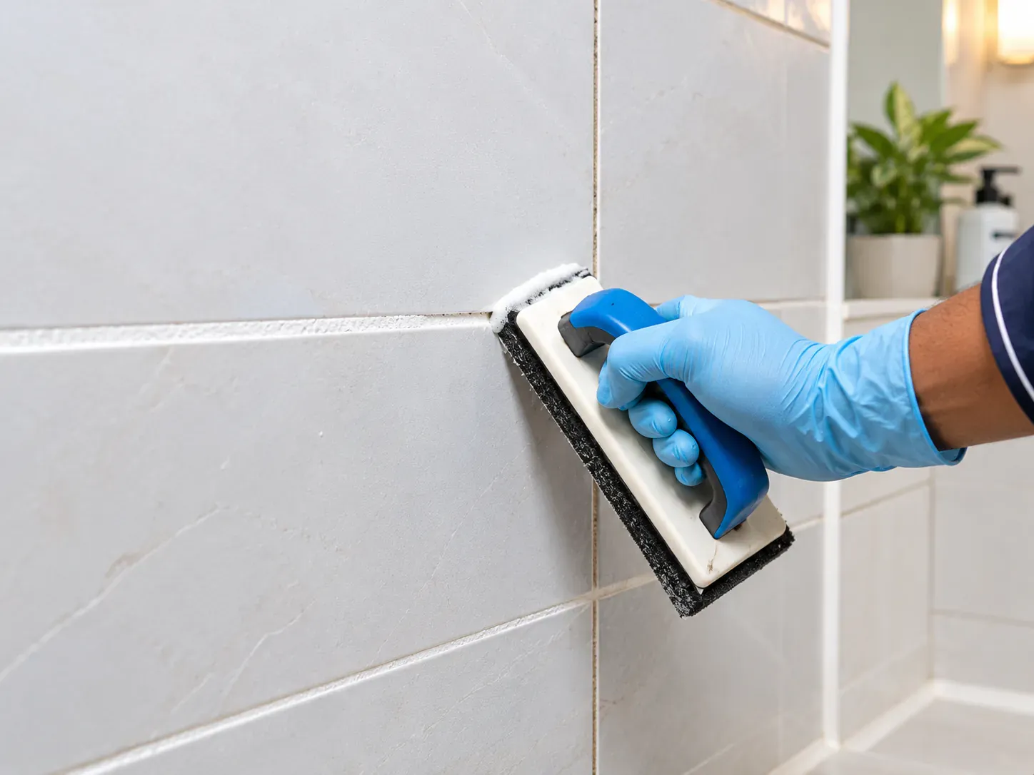 Bathroom tile grouting